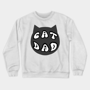 cat dad badge Crewneck Sweatshirt